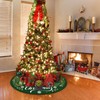 HOHOTIME 48 inch Christmas Tree Skirt, Green Tree Skirt Berry