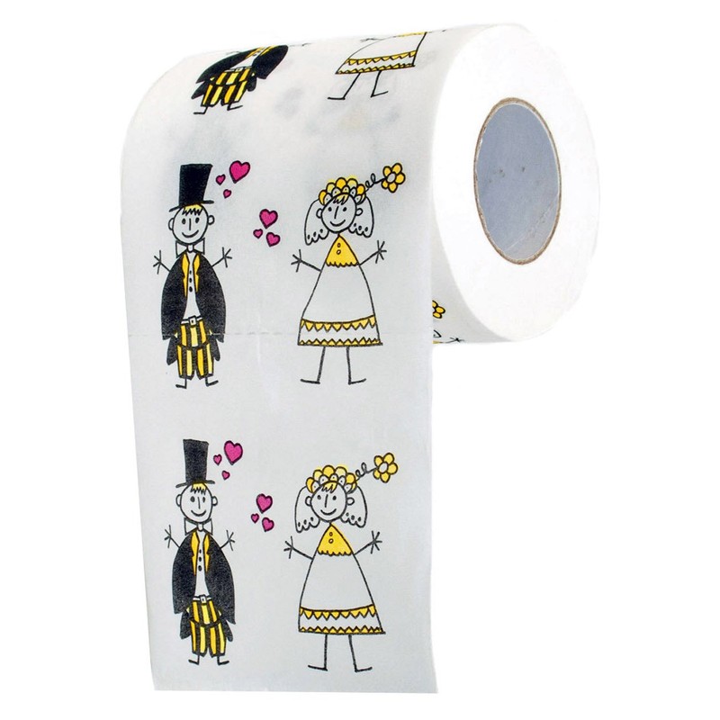 Weddings Just Married Fun toilet tissue printed