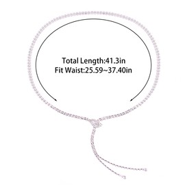 jascaela Women's Sparkly Glitter Sequin Wide Waist Elastic Cinch Belt Shiny Metal Buckle Stretchy Belt Silver Circle