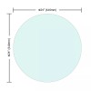 unbranded 24 Round Tempered Glass Table Top, 1/4 Thick, Flat