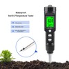 Hilitand Digital Soil Thermometer Soil EC Meter Ground Temperature EC