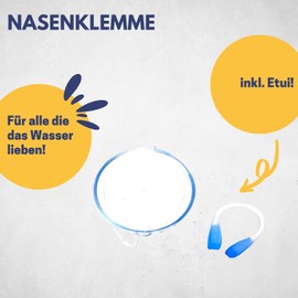 Best Sporting Nasenklammer Schwimmen I zuverlässige Nasenklemme Schwimmen mit Etui I Nasenschutz Sport für Kinder & Erwachsene I Tauchen Kinder I Schwimm-Zubehör für Schwimmer & Taucher