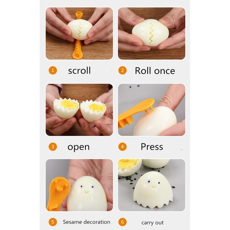 2 Pieces Egg Slicer,Egg Cutter,Egg Cutter for Hard Boiled Eggs,Cute