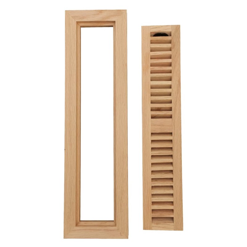 Homewell Red Oak Wood Floor Register Vent Cover, Flush Mount
