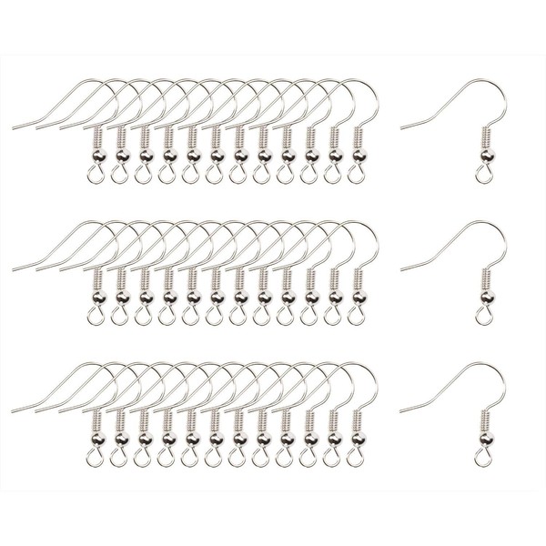 50Pcs Silver Earring Hooks - 925 Silver Earring Hooks with