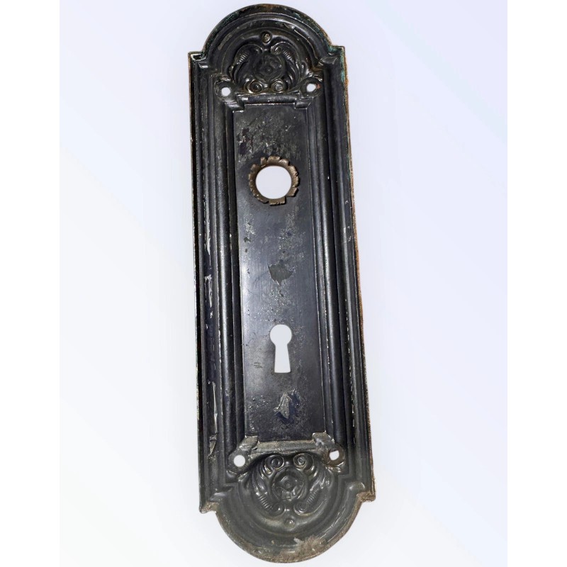 Antique Yale & Towne Nubian Door Knob Set + Back