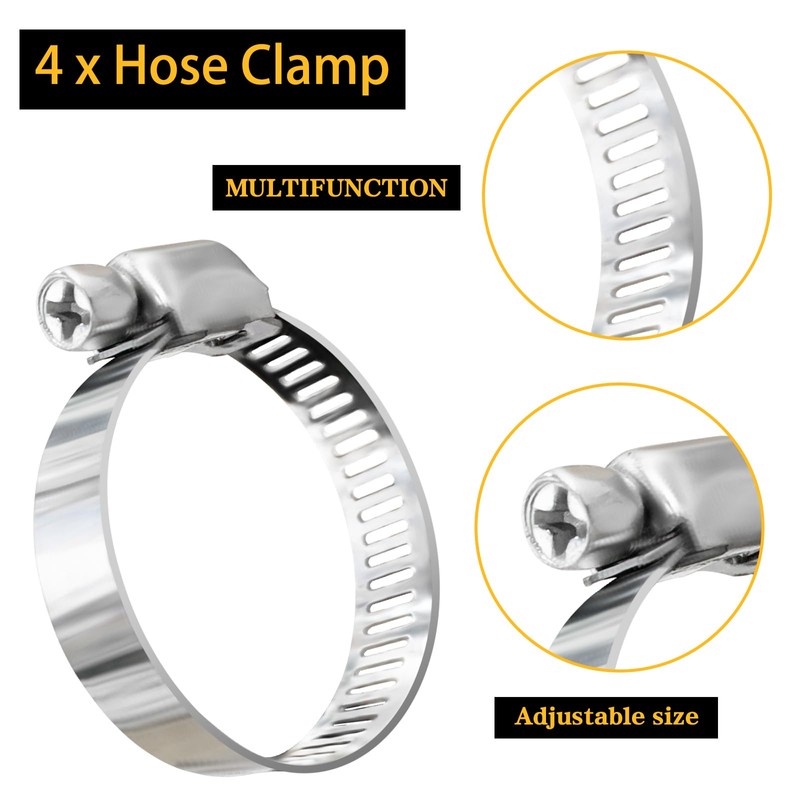 2 x Hose Connectors 32 mm to 38 mm Diameter
