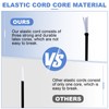2 Rolls Elastic Cord 1mm x 50M, Black & White