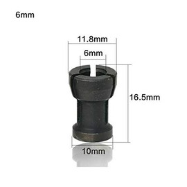 TOOLSTAR CNC Router Collet, 6mm Alloy Collet Chuck Adapter Chuck Replacement Driver Adapter Converter Tool for Trimming Engraving Machine (Pack of 1)