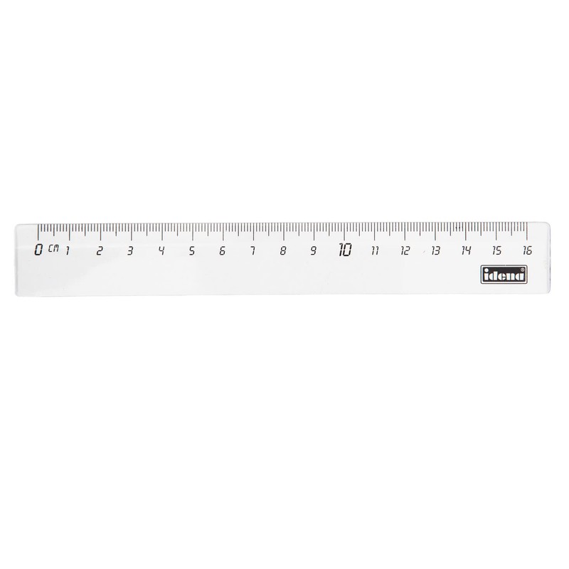 IDENA 602052 Ruler 16 cm Plastic Transparent