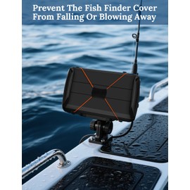 2 Pack Fish Finder Cover Straps – Adjustable Bungee Graph Cover Secure Strap for Travel, Keeps Fishing Graph Screen Covers in Place, Fits Up to 18" Screens