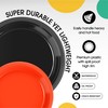 Exquisite Black & Orange Plastic Plates For Party Disposable Plates