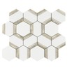 STICKGOO 10 Sheets Peel and Stick Backsplash, White PVC Mixed