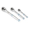 Neiko 03000A 100-Tooth Quick-Release Ratchet-Wrench Set, 1/4-Inch-, 3/8-Inch-, and 1/2-Inch-Drive