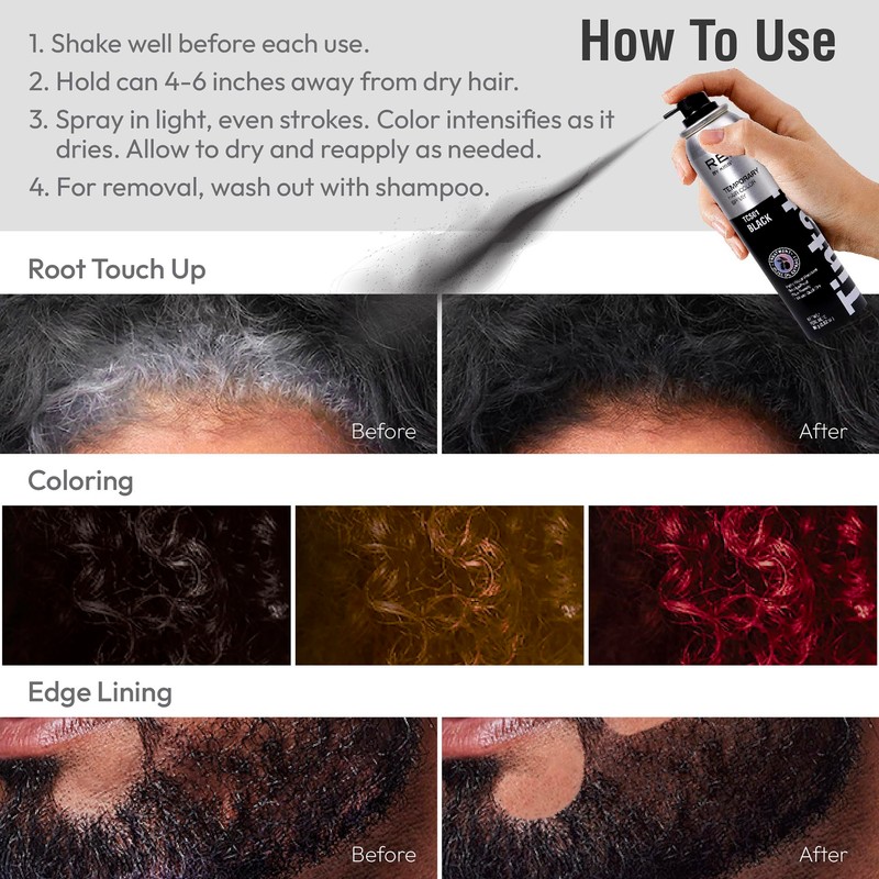 Red By Kiss Temporary Hair Color Dye Spray, Quick Dry