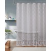 LinenZone Geometric Lace Shower Curtain. (Giselle Shower 72 x 84