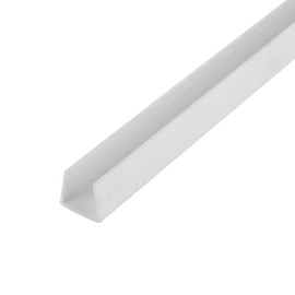 Outwater Plastics White 1/2'' Styrene Plastic U-Channel/C-Channel 48 Inch Lengths (Pack of 3)