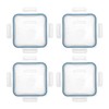 Snapware 8704-PC 4-Cup Total Solutions Lid w/Blue Spruce Gasket (4-Pack)