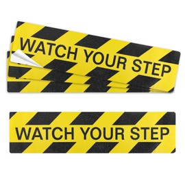 4 calcomanías adhesivas para el piso para ver tu escalón, cinta adhesiva antideslizante y abrasiva para ver tu señal de paso, calcomanías de precaución, cinta adhesiva de advertencia para seguridad en