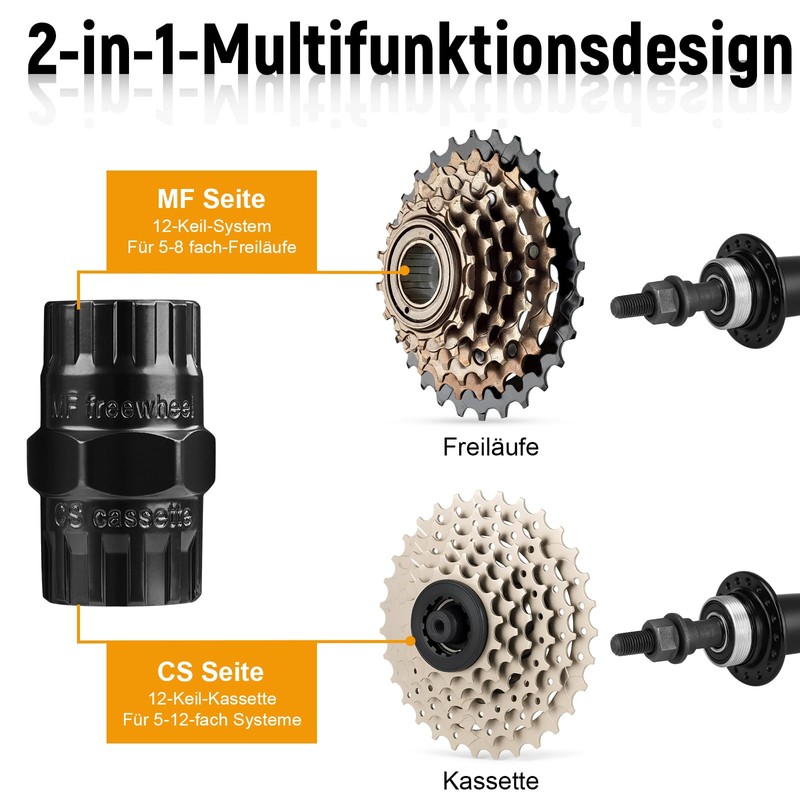 Honosen Sprocket Puller 2 in 1, Bicycle Sprocket & Cassette