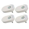 4Pcs Power Saver Safe Fireproof ABS Surge Protection Plug and