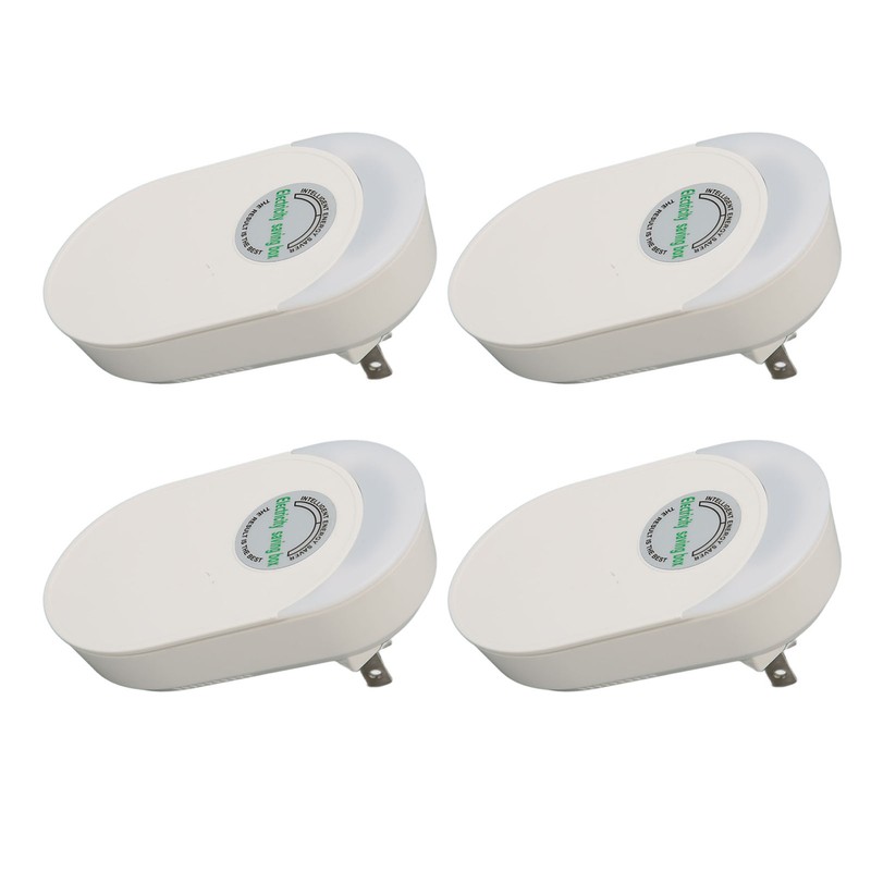 4Pcs Power Saver Safe Fireproof ABS Surge Protection Plug and