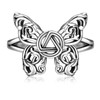Alcoholics Anonymous Butterfly Adjustable Rings Sterling Silver One day at