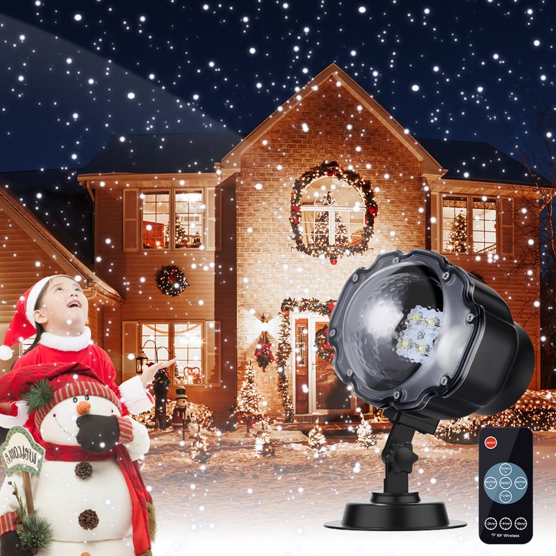LED Snowfall Lights, LED Projector Snow Falling Lights for Garden,