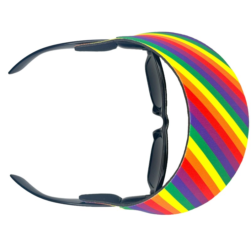 Rainbow Pride Foam Visor Attaches to Sunglasses, Unisex, 2 Visors