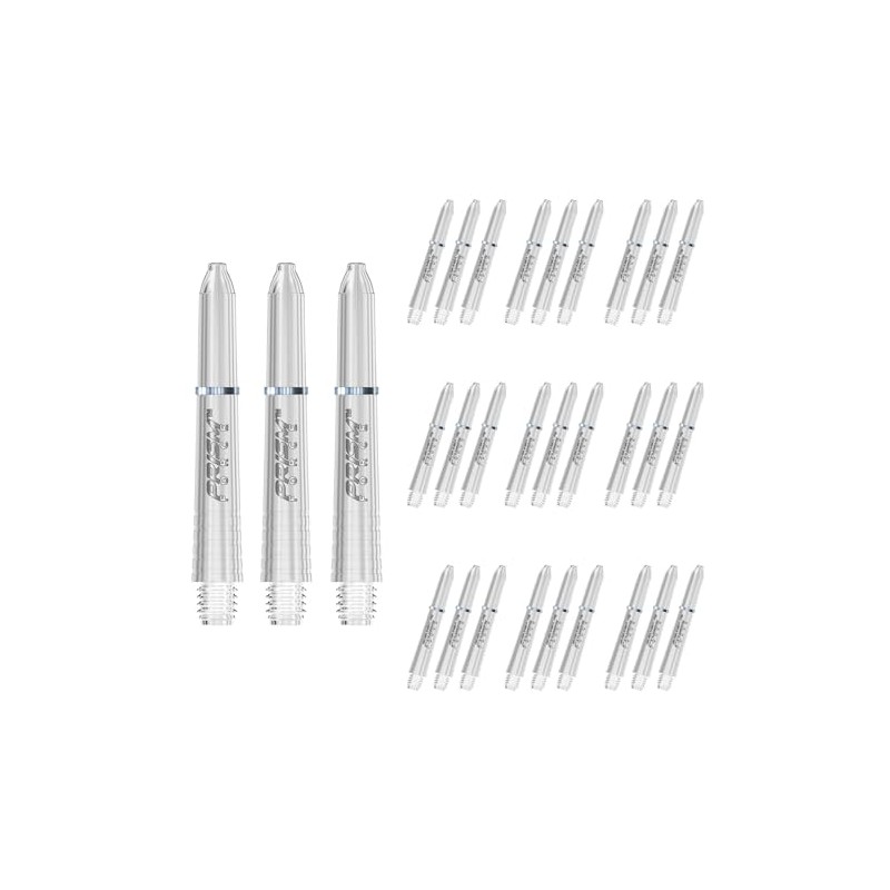 WINMAU Prism Force Solid White Short Polycarbonate Dart Stems (Shafts)