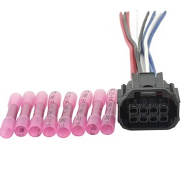 Headlight LED 8-Pin Connector Pigtail, 6181-6850 & 6189-7423, Compatible with Honda Civic 2016-2024, Pilot 2016-2021, Ridgeline 2017-2021, Passport 2019-2023, Insight 2019-2022, Acura RDX 2019-2021