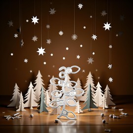 Silver Metal Christmas Lights Die Cuts New Year Lantern Cutting Dies Light String Embossing Stencils for Scrapbooking DIY Album Paper Cards Decorative Scrapbooking Arts, Craft Die-Cuts