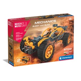 Clementoni 61382 Science Museum Mechanics-Buggy & Quad-Building Set, Scientific Kit for Kids 8 Years, STEM Toys, English Version-Made in Italy, Multicoloured