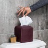 Caja de pañuelos de Cuero (Classic-Textured Deep Brown, 1 Pack)