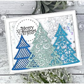 Christmas Tree Metal Die Cuts,Metal Cutting Die for Scrapbooking,Cut Stencils for DIY Scrapbook Photo Album Decorative Paper Card, Card Making Supplies, Embossing