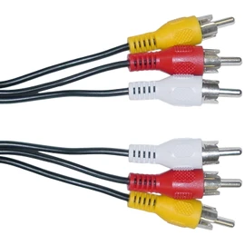 PENCILUPNOSE© 1.5m TRIPLE 3 RCA MALE to 3 RCA MALE PLUG AUDIO VIDEO SPLITTER AV ADAPTER CABLE LEAD