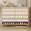MOOKNAT Clear Shoe Slot Organizer, 24 Pack Adjustable Shoe Slots