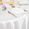 YMHPRIDE 10 Packs Satin Tablecloth 120 inch White Round Tablecloths,