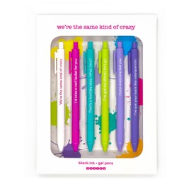 SNIFTY Same Kind of Crazy, Quotable Gel Pen, Set of 6