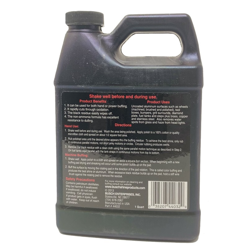 Busch Aluminum Polish Super Shine for uncoated Aluminum - 32oz
