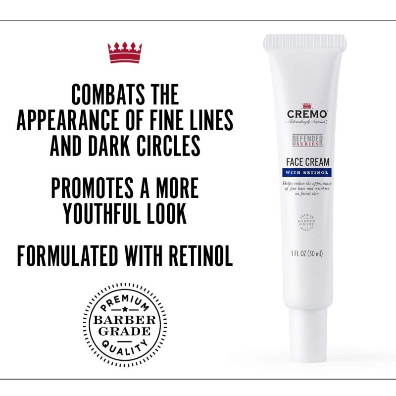 Cremo Face Cream with Retinol, Defender Series, 1 Oz