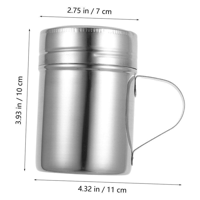 SHOWERORO 127Holes Stainless Steel Powdered Sugar Shaker with Comfortable Handle