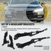 Front Headlight and Bumper Bracket Mount Support Retainer Kit Fit