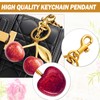 Jueqiba Cherry Bag Charm Purse Charms Keychain, Cherry Purse Charm