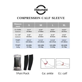 Rolxmed Medical Compression Calf Sleeves 20-30 mmHg Geman Tech Support Hose for Women (XL, Beige)