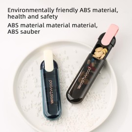 Pill Box, Pill Box, Small Pill Box for Vitamins, Medicines, Pills, Good Sealing Performance, Preservation of Medical Properties (Pink Ink Colour)