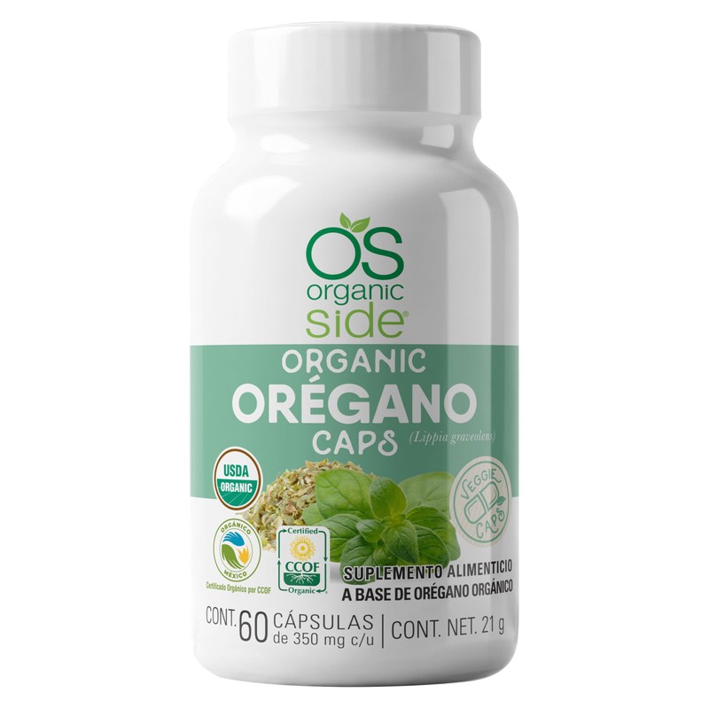 Organic Side - Orégano Orgánico - 60 Capsulas vegetales