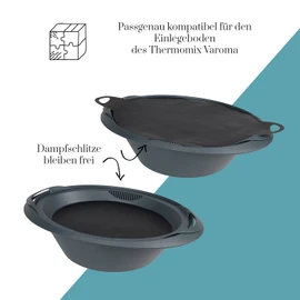 mix-slider Permanent Baking Foil Set of 3, Reusable Baking Paper for Thermomix Varoma Shelf (TM31, TM5 & TM6) & Oven