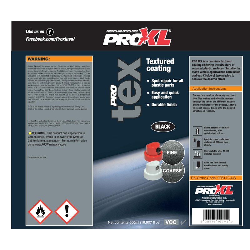ProXL ProTex Black Coat Texture Spray - 500 ml |