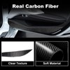 Fancemot Real Carbon Fiber Inner Door Panel Trim Compatible with